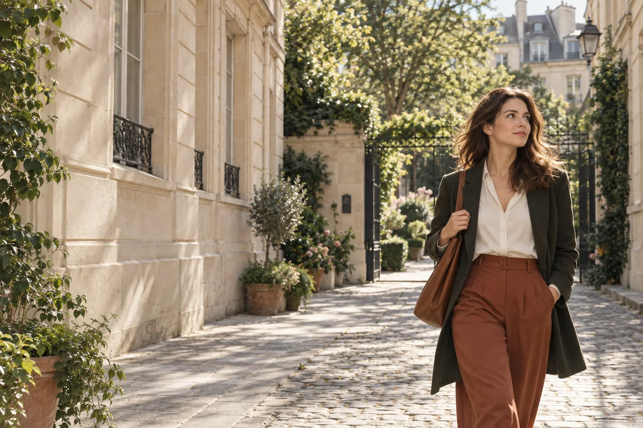 Passante dans une rue de ville